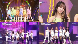 Photos of girl group SECRET NUMBER performing at 'Show! Champion'