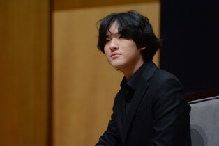 Photos of pianist Lim Yunchan during press conference of 'Beethoven, Isang Yun, Barber'