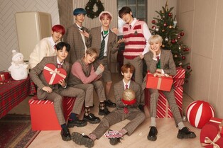 Concept photos of CIX, cignature and EPEX for collaborative Christmas album '2022 C9 Christmas' drops
