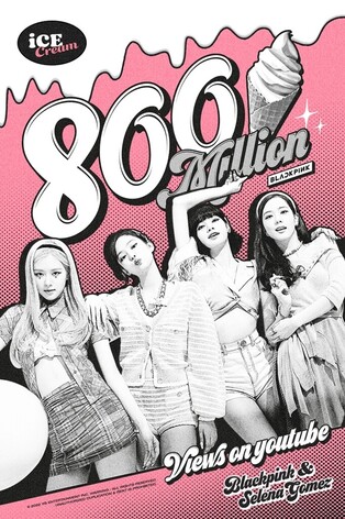 Music video of BLACKPINK's 'Ice Cream' exceeds 800 mil YouTube views