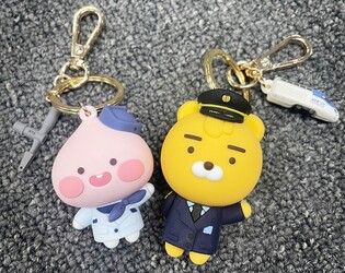KORAIL launches keychains of KTX captain Ryan and crew Apeach