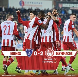 '황인범 2경기 연속 도움' 올림피아코스, 이오니코스에 2-0 승리