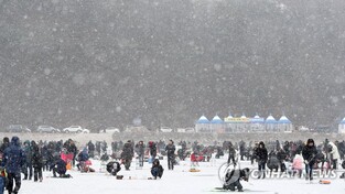 '은빛 요정' 만남 D-3…인제빙어축제장 얼음 30㎝ 안팎 '꽁꽁'