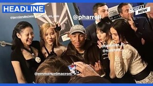 President of France Macron takes photo for BLACKPINK and Pharrell