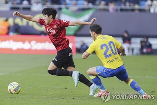 '이적설' 이강인 74분 뛰었지만…마요르카, 카디스에 0-2 완패