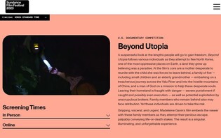 탈북 과정 다큐 '비욘드 유토피아', 선댄스영화제서 관객상