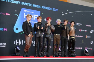 Artists at red carpet event of 30th Hanteo Music Awards 2022