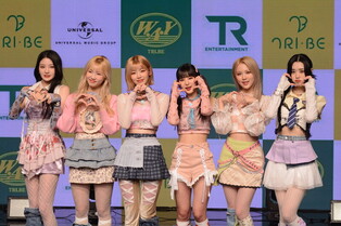 Individual and group photos of TRI.BE during media showcase of second mini album 'W.A.Y'