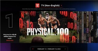 'Physical 100' tops Netflix's non-English show chart for 2nd week