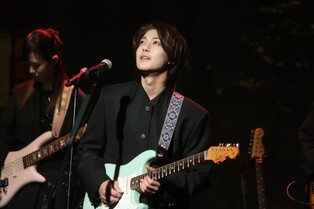 Photos of Kim Hyun-joong performing during media showcase for 3rd full-length album 'MY SUN'