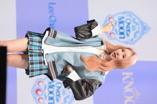 Individual photos from media showcase of Lee Chae-yeon’s second mini album ‘Over The Moon’