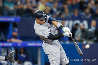MLB '청정홈런왕' 저지, 6경기서 홈런 6개 날려 단숨에 리그 2위