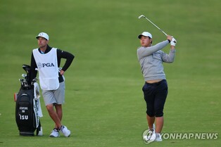김주형, PGA 챔피언십 경기 도중 진흙 속으로…"못 나올 뻔"