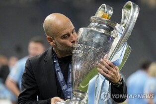 'UCL 잔혹사' 끝낸 과르디올라 "지쳤다…우승은 하늘이 정해"(종합)