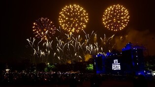 Photos from '2023 BTS Festa' firework show