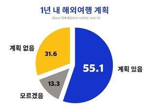 '1년내 해외여행 간다' 의향 급증…일본 가장 선호