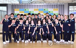 S. Korean diving, artistic swimming, open water teams head to Japan for world championships