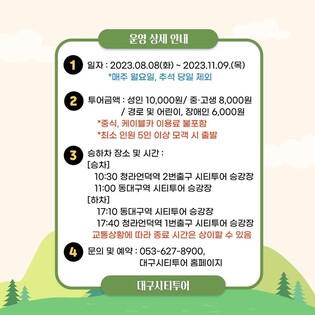 대구시티투어, 팔공산 특별노선 운영…"국립공원 승격 기념"