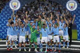 '트레블' 맨시티, UEFA 슈퍼컵도 우승…승부차기서 세비야 제압