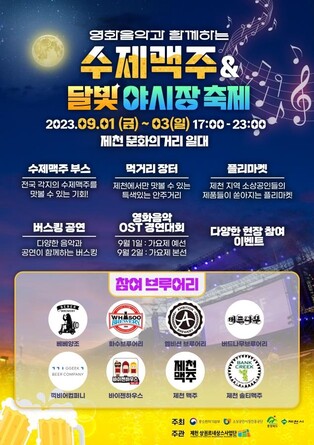 "영화 보며 수제맥주 마셔요"…제천서 내달 달빛야시장 축제