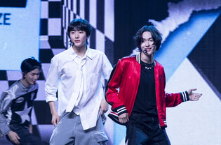 Photos from press premiere event of Riize's debut single 'Get a Guitar'