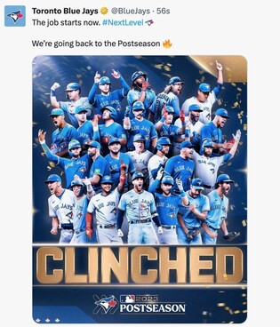 토론토 포함 5개 팀 환호…MLB 포스트시즌 12개 진출팀 확정