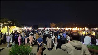 추석 연휴에 열린 '강릉 경포 등 축제' 17만 명 몰려