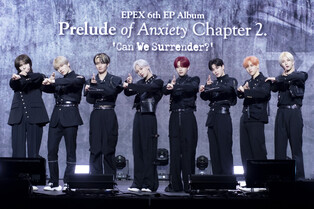 Individual and group photos of EPEX during media showcase of 'Prelude of Anxiety Chapter 2 : Can We Surrender?'