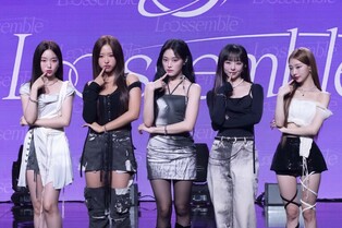 Individual and group photos from Loossemble's media showcase of first mini album 'Loossemble'