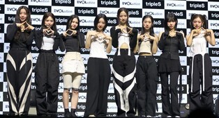 Individual and group photos from media showcase of tripleS EVOLution