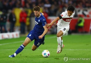 '정우영 22분' 슈투트가르트, 호펜하임에 2-3 패…6연승 마감