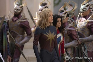 '더 마블스' 美 개봉일 수입 284억원…"마블 사상 최저 성적"