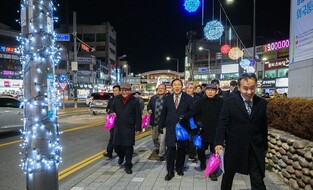 세종시 조치원의 밤 빛으로 물든다…700ｍ 빛거리 점등