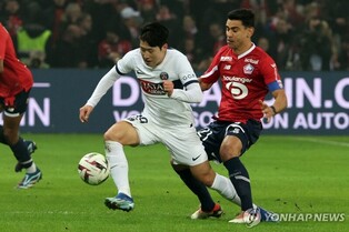 '이강인 5경기 연속 선발' PSG, 릴과 1-1 비겨…리그 8연승 마감