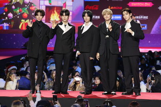 Photos of TXT during '2023 SBS Gayo Daejeon'