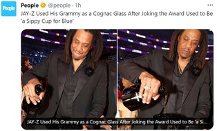 "비욘세는 한 번도…" 그래미 비판한 제이지, 트로피를 술잔으로