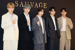 Photos of TXT during DIOR's public event