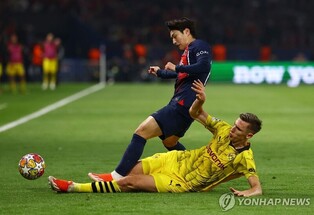 '이강인 교체 출전' PSG, UCL 준결승서 도르트문트에 무릎