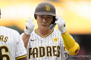 김하성, 시속 166㎞ 총알 타구…7경기 연속 출루