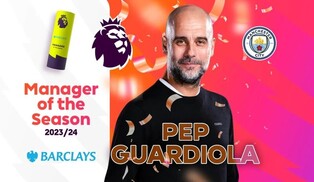 맨시티 과르디올라, 'EPL 올해의 감독' 수상…통산 5번째