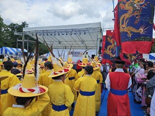 일본 도쿄 도심 공원서 조선통신사 행렬 재현 행사 열려