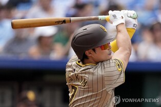 김하성, 에인절스전 3타수 무안타…5경기 연속 안타서 제동