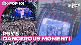 Stage light falls as PSY performs in front of 25,000 spectators