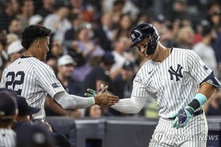 MLB 홈런 1위 저지, 46·47호 대포쇼…오타니는 '39홈런-39도루'