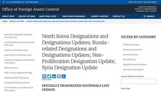 (LEAD) U.S. imposes sanctions targeting covert financial cooperation between N. Korea, Russia