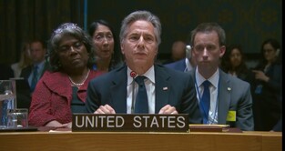(LEAD) Blinken calls for joint efforts to address Russia's military cooperation with N. Korea, Iran