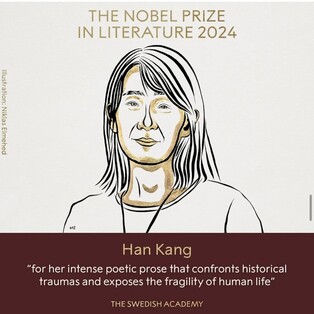 Photos of Han Kang, Korea's 1st Winner of Nobel Prize in Literature