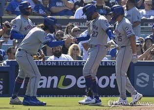 MLB 메츠, 만루 홈런 앞세워 다저스에 반격…NLCS 1승 1패