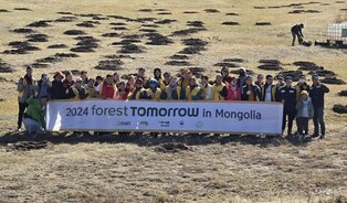 E-Mart's tree-planting project in Mongolia