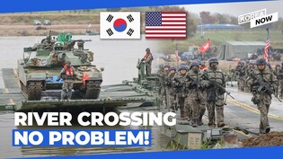 First use of amphibious bridging vehicle to ferry tanks across river in ROK-US drill